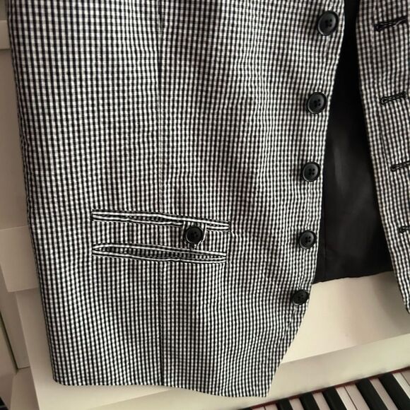 Mexx Black and White Houndstooth Vest M - Picture 9 of 15